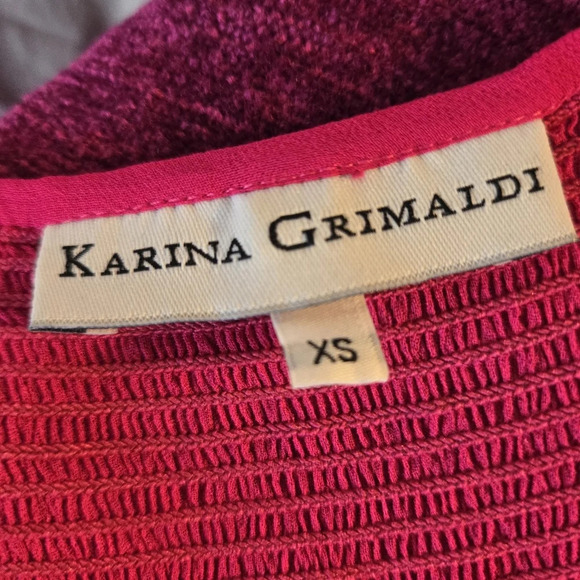 Beautiful Karina Grimaldi Silk Peplum Blouse EUC 😍 - Picture 12 of 13